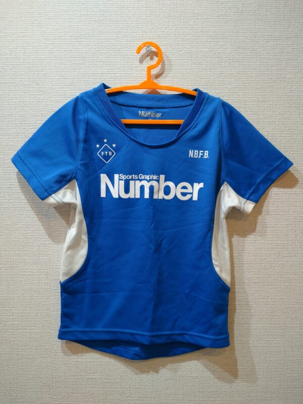 12.【中古】【子供服】サッカーTシャツ　120㎝