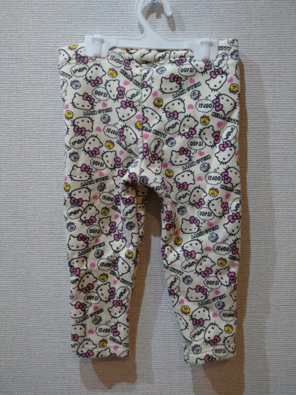 25.【中古】【子供服】裏起毛パンツ　90㎝【女児用】
