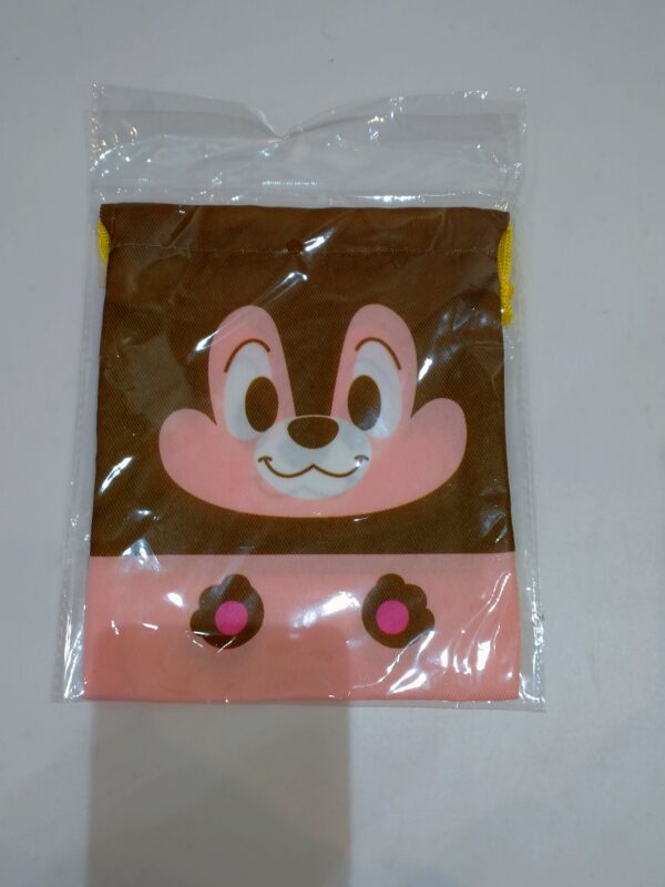 75.【雑貨】チップ柄巾着【ディズニー】